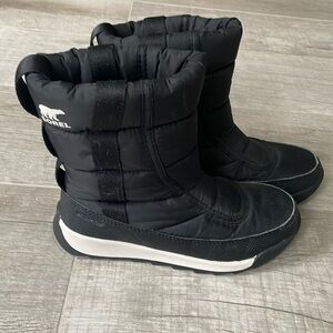 Sorel Black and White Kids Boots